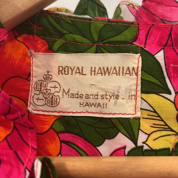 Vintage Hawaiian Print Dress - Picture 3 of 5